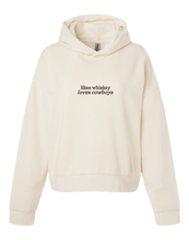 Load image into Gallery viewer, Likes Whiskey, Love Cowboys - Sunday Hoodie
